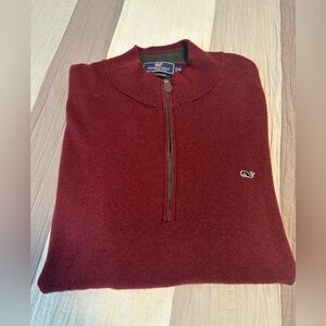 Vineyard Vines with Cashmere 1/2 zip sweater